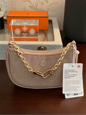 lululemon athletica Nano Shoulder Bag - Glitter Rose Gold